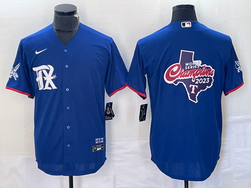 Men Texas Rangers Blank Blue Game Nike 2023 MLB Jersey style 3->texas rangers->MLB Jersey